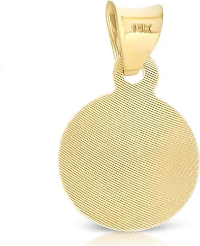 Vista 4 de Ioka Colgante de oro de 14 quilates con corte de diamante de Nuestra Señora de Guadalupe con collar de cadena de San Valentín de 0.059in