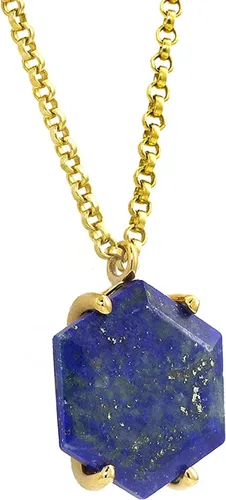 Vista 3 de Alluring Blue Lapis Lazuli Necklace - Hexagon Cut Pendant Necklace for Women - Handmade Fashion Necklaces, Gemstone Necklace - Birthstone Jewelry