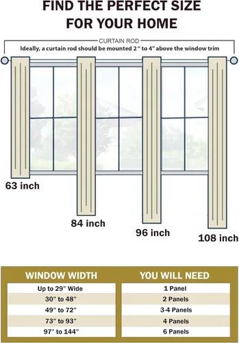 Vista 6 de Superior Cortinas opacas, aisladas, cortina con bloqueo solar para dormitorio, casa de campo, ventana de sala de estar, tejido térmico, colección
