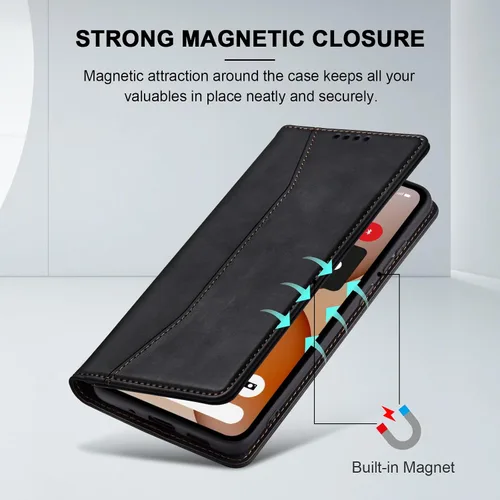 Vista 3 de Jasonyu Funda tipo cartera con tapa para Nothing Phone 4a 5G, funda magnética de cuero con tarjetero, función atril, funda protectora duradera