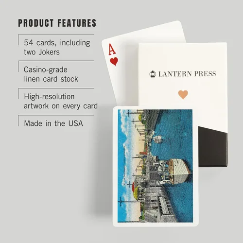 Vista 3 de Lantern Press World Famous Canal Locks, Ballard, Seattle (52 cartas de juego, baraja de cartas de tamaño póquer con comodines)