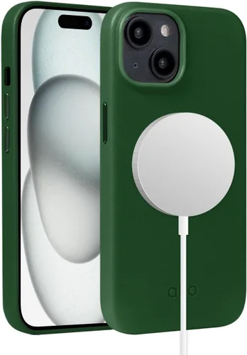 Vista 43 de alto Funda para teléfono compatible con iPhone 15 2023 y MagSafe, funda magnética de cuero italiano, funda protectora contra caídas de la serie Clop