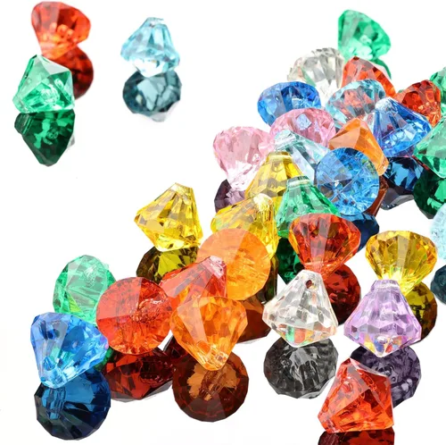 Vista 11 de Entervending Gemas acrílicas - Paquete de 21.16 oz de joyas falsas, Plástico