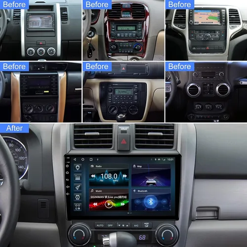 Vista 7 de Estéreo de Coche Universal de 9 Pulgadas con Pantalla Táctil Android 13 Radio de Coche Doble Din Inalámbrico Carplay y Android Auto Navegación