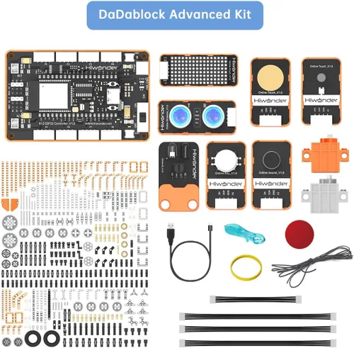 Vista 8 de Kit de construcción de robot 36 en 1, juego de bloques de codificación STEM para arañazos y pitones con controlador y sensores ESP32, regalo