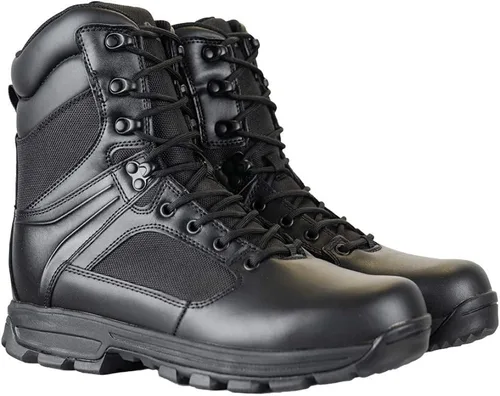 Vista 8 de LA Police Gear Sector - Botas tácticas con cremallera lateral de 8 pulgadas, botas tácticas para hombre, botas negras para hombre