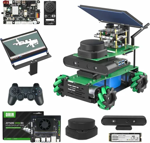 Vista 27 de Yahboom Robot AI Python Programa ROS2 Robot con RPi 5 8GB Powered Robot Educativo AI Módulo de voz Mapeo Navegación 360° Movimiento