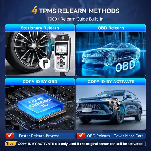 Vista 5 de THINKTPMS VENU90 TPMS OBD2 Herramienta de diagnóstico, activar/leer/aprender servidor TPMS, programación de sensores THINKCAR/MUCAR (315/433MHz),