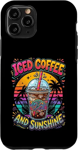 Vista 29 de Iced Coffee Sunshine Palm Trees Retro Summer Drink Case for iPhone 17
