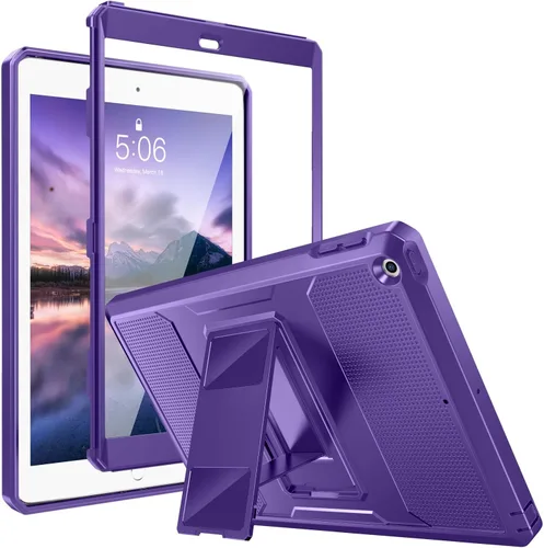 Vista 24 de MoKo Funda Compatible con iPad 9.7 de 2018/2017 6ª/5ª Generación - [Resistente] Funda Híbrida Protectora de Cuerpo Completo a Prueba de Golpes
