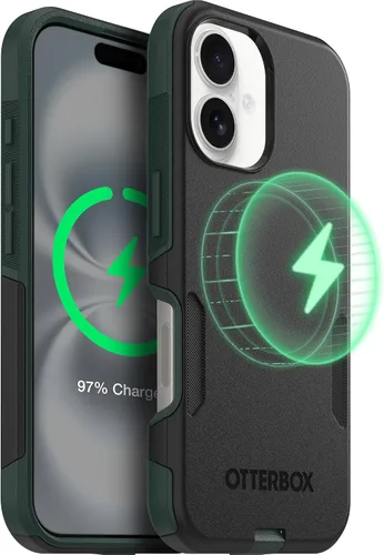 Vista 24 de OtterBox Funda para iPhone 16 Commuter Series - Jeans azul bebé, funda delgada y protectora para iPhone, de doble capa, absorción de impactos