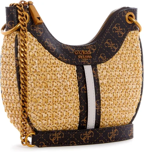 Vista 2 de GUESS US Kasinta - Mini bolsa Hobo de rafia, BleuBella Sera Wash
