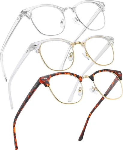 Vista 21 de Perfectmiaoxuan - Gafas con bloqueo de luz azul, anteojos para computadora/juegos/pantalla para mujeres u hombres, anti luz azul y UV