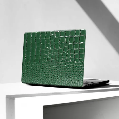 Vista 28 de Compatible con Funda para MacBook Air de 13 Pulgadas con Diseño de Cocodrilo 2021 2020 2019 2018 M1 A2337 A2179 A1932, Texturizada Elegante Lujosa