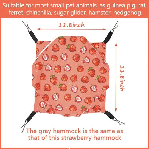 Vista 2 de LEFTSTARER Hamaca de triple capa para mascotas, jaula de animales para mascotas, accesorios para cama para ratas, conejillos de indias, hurón, Gris