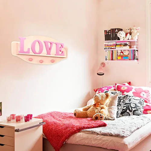 Vista 5 de AOCEAN Letras de madera rosa de 8 pulgadas, letras de madera sin terminar para decoración de pared, letras decorativas de pie, tablero