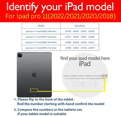 Vista 2 de Funda de piel auténtica para iPad Pro de 11 pulgadas de 4ª/3ª/2ª/1ª generación, carcasa protectora de piel auténtica para 2022/2021/2020/2018