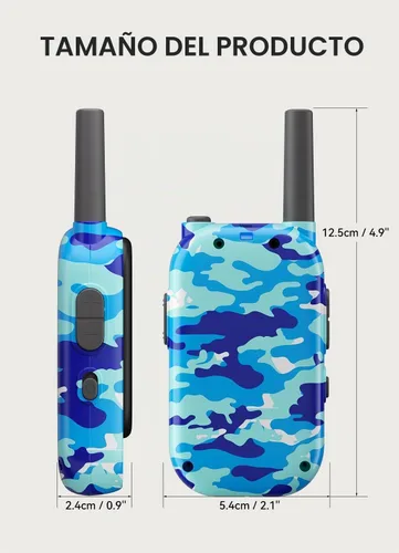 Vista 7 de FOREDOM Walkie Talkies recargables para niños Walkie Talkies de largo alcance para niños y niñas de 3 a 12 años de edad, juguetes de cumpleaños