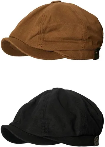 Vista 5 de CLAPE Clásico 8 paneles de algodón plana hiedra sombrero de conducción Newsboy Gorras Golf Cabbie Boina
