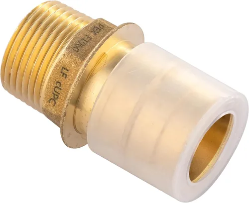 Vista 6 de Paquete de 2 accesorios de latón EFIELD Pex A de expansión de flujo completo, adaptador NPT macho de 1 x 1 pulgada, ASTM F1960 (PEX1960019)