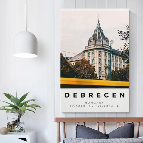 Vista 5 de Póster de Debrecen Impresión Colorida, Arte de Pared de Debrecen, Decoración de Fotos Debrecen, Impresión de Viaje de Debrecen, Póster de Pintura