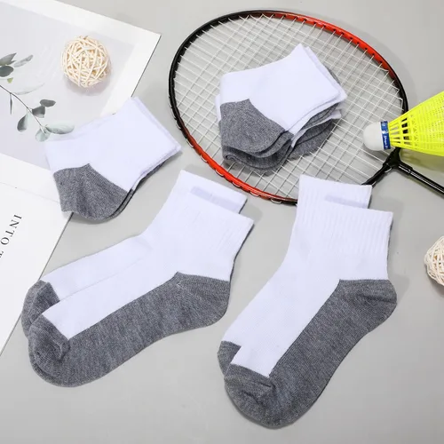 Vista 4 de Ramede 100 pares de calcetines para niños, calcetines acolchados para niños, calcetines tobilleros suaves y acanalados para niñas, calcetines