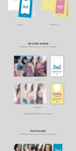 Vista 3 de H1-KEY Seoul Dreaming 2nd Mini álbum POCA versión aleatoria PhotoStand Package+1p QR Card+2p PhotoCard+2ea Sticker+1p Guía de usuario + seguimiento