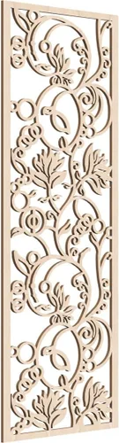 Vista 35 de Caspian Paneles de pared de madera con calado decorativo perforado, 9 3/8 pulgadas de ancho x 24 3/8 pulgadas de alto x 1/4 de alto, cereza