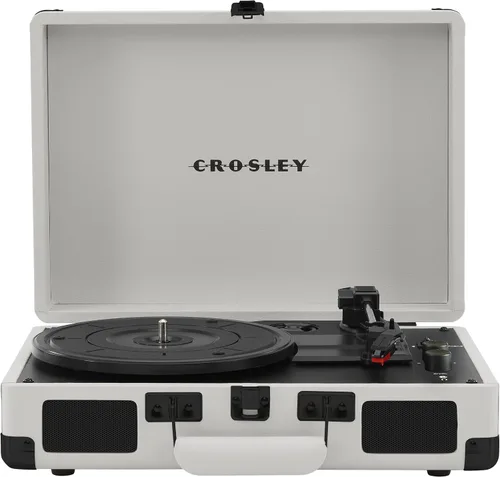 Vista 22 de Crosley CR8005F-AC Cruiser Plus - Tocadiscos vintage de 3 velocidades con Bluetooth, tipo maletín, reproductor de discos de vinilo, tablero