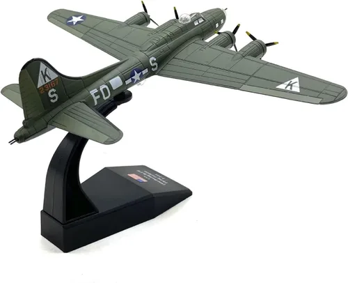 Vista 4 de DAGIJIRD B-17 Bomber 1/144 Escala Diecast Display Modelo Fighter Militar Avión Modelo con Soporte para Colección Regalo