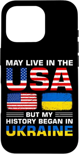 Vista 20 de Ukraine Flag America Flag Ukrainian Roots Case for iPhone 17