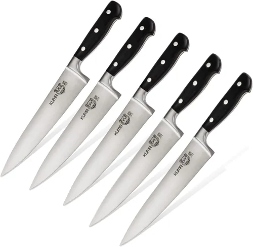 Vista 11 de KUMA Cuchillo de chef multiusos (juego de 3) – Cuchillo de chef afilado fuera de la caja – Cuchillo de chef de 8 pulgadas para tallar, cortar