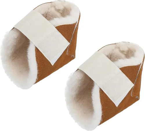 Vista 13 de 2 protectores de talón para úlceras por presión, almohadillas de talón de piel de oveja, almohadillas suaves para pies, almohadillas ajustables