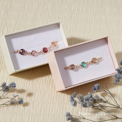 Vista 2 de Custom Birthstone Bracelet For Women Mother's Day Gift From Daughter Gifts For Mom Personalized For Her Personalized Family Bracelet Birthstone
