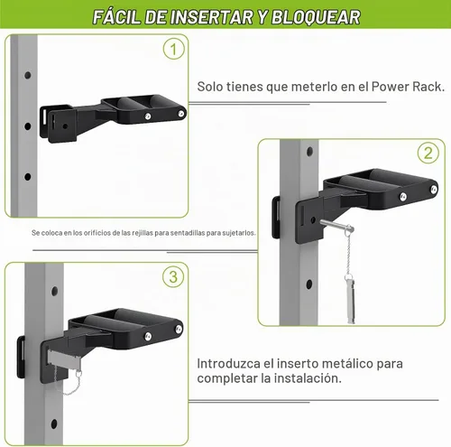Vista 6 de Kipika Y-Shaped Dip Bar for Power Cage with 5/8" or 1" Hole - Dip Bar Attachments for Home Gym - Heavy Duty Power Rack Attachments - Squat Rack