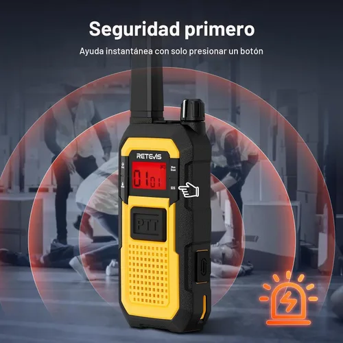 Vista 8 de Retevis Walkie Talkies de construcción RB48 largo alcance, durabilidad