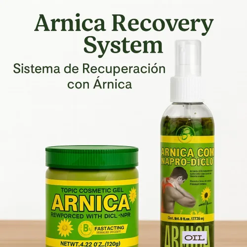 Vista 6 de Combo de masaje de árnica, aceite de 6 onzas líquidas + gel de 4.23 onzas, juego tópico natural para músculos y articulaciones, absorción rápida