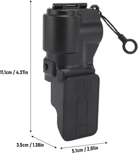 Vista 8 de Gugxiom Funda protectora para Osmo 3 Accesorios, Gimbal de plástico Protector de pantalla Tapa protectora de lente (negro)