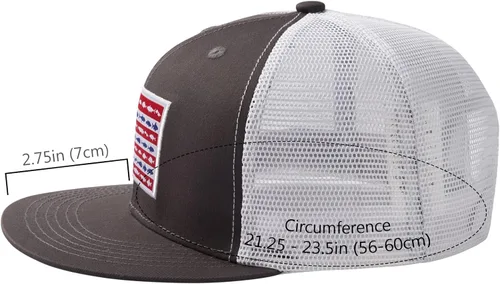Vista 3 de BASSDASH Gorra de camionero de ala plana ajustable con cierre de malla para hombres y mujeres