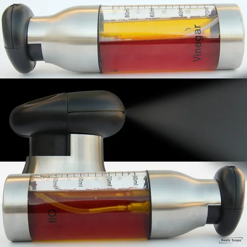 Vista 7 de Pulverizador de aceite 2 en 1 para cocinar, utensilios de cocina, rociador de aceite de oliva, pulverizadores de botellas de aceite, dispensador