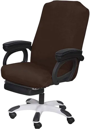 Vista 14 de SARAFLORA - Funda para silla de oficina - Grande, color negro - Funda extraíble para computadora con cremallera, universal, giratoria