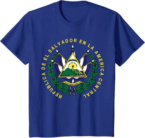 Vista 42 de amdesco Salvador Camisa, salvadoran Escudo de armas playera, mujer L, Blanco