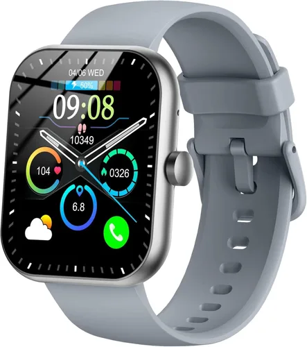 Vista 9 de Motast Reloj inteligente (respuesta/hacer llamada), reloj inteligente HD de 1.96 pulgadas para hombres y mujeres, reloj de fitness con más de 110