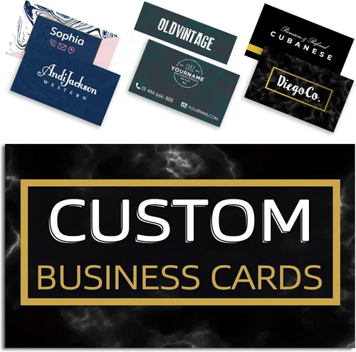 Vista 15 de Tarjetas de visita personalizadas con tu logo, personalizables 100 piezas de impresión de doble cara, personalizadas para pequeñas tarjetas de 300