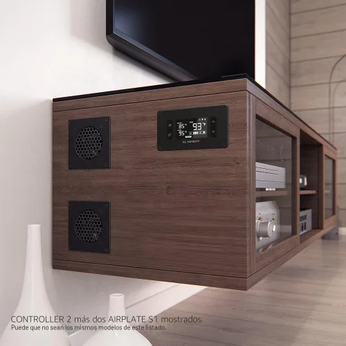 Vista 7 de Ventilador de refrigeración termostato AC Infinity CONTROLLER 2, con controlador de velocidad, para gabinete de cine en casa con medios AV