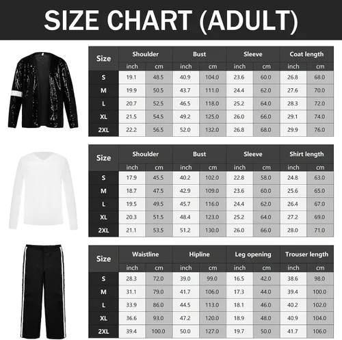 Vista 7 de DreamJ Disfraz de baile de lentejuelas para niños, disfraz de Halloween con chaqueta, camiseta, guante, juego de rol, disfraz de baile