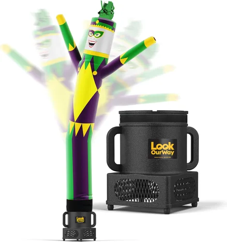Vista 33 de LookOurWay Juego inflable de tubo para hombre de Halloween Air Dancers Inflable de monstruo loco de 20 pies con soplador de 12 pulgadas Monster