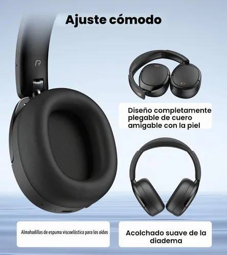 Vista 6 de Edifier W80 - Auriculares sobre la oreja con cancelación activa de ruido de Negro