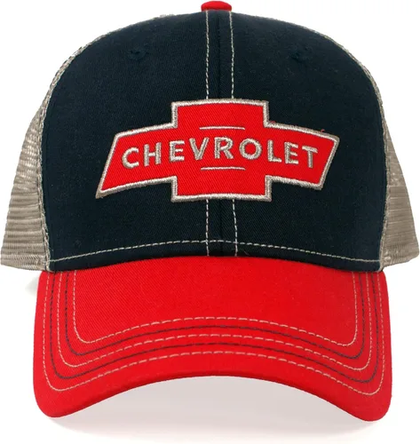 Vista 2 de Tee Luv Chevy Hat - Gorra de béisbol patriótica con logotipo de coche Chevrolet Bowtie