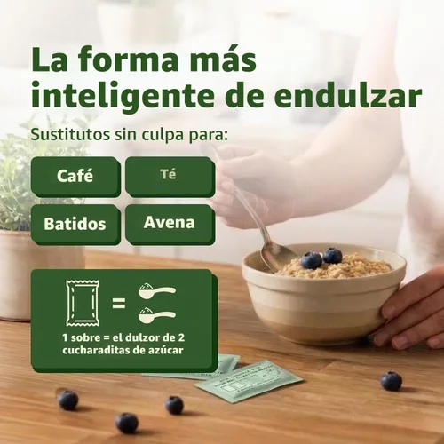 Vista 6 de SweetLeaf Edulcorante en polvo de stevia, sin azúcar, 70 paquetes